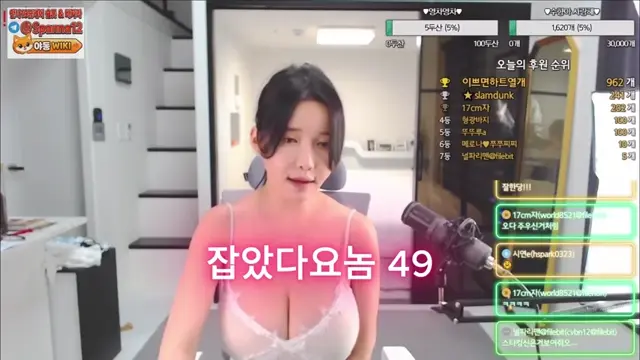 잡았다 요놈 마음이 넓은 은혜로운 여캠