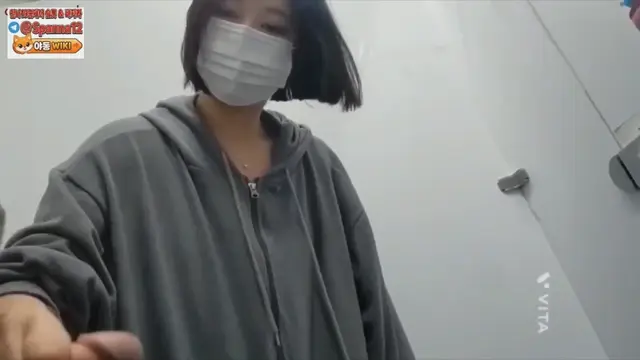 화장실 마스크녀 대딸 마무리